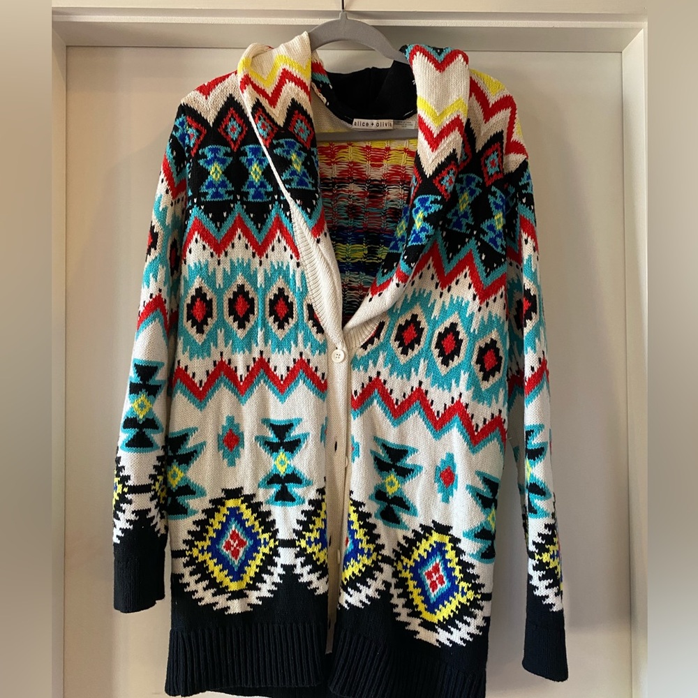 Alice + Olivia Jenn Faire Isle Cardigan